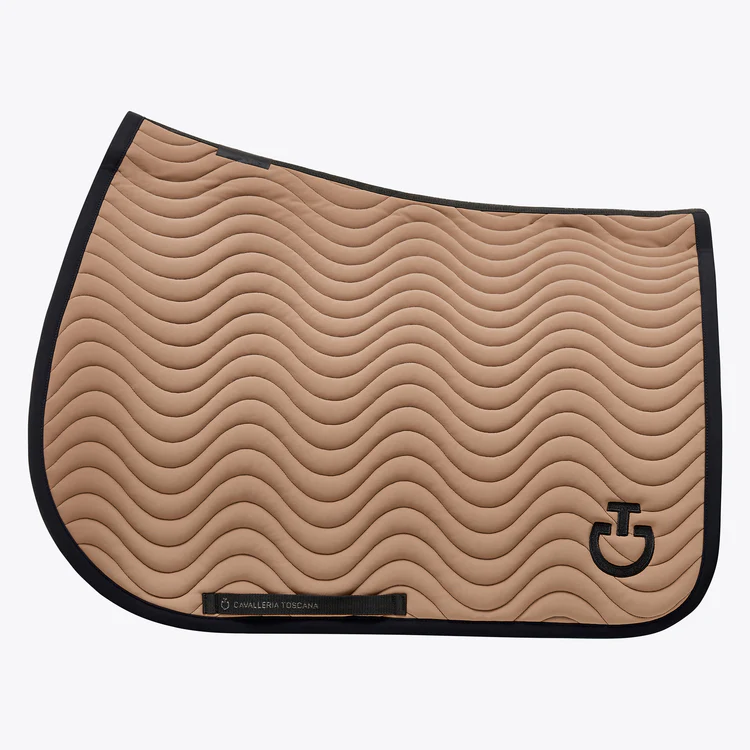 CT Quilted Wave Jersey Jumping Saddle Pad Biscuit