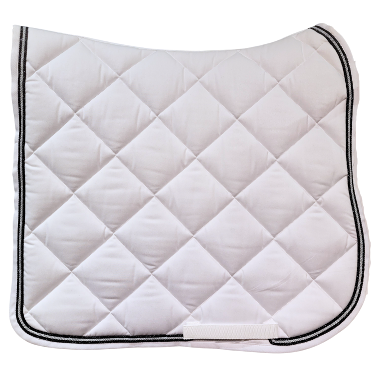 Dressyrschabrak Rombo Vit-Glittersvart-Silver – Equiline