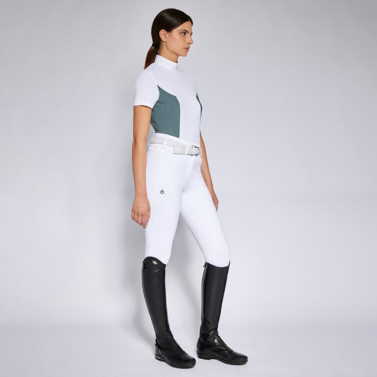 Tävlingstopp Jersey with Perforated Inserts Zip – Cavalleria Toscana