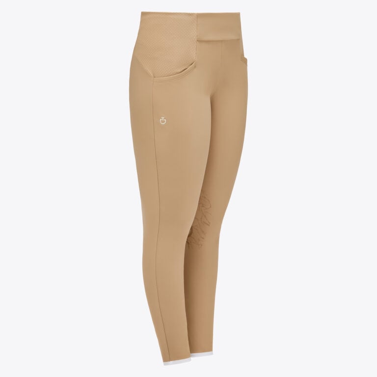 Perforated Insert Leggings Jr, Beige – Cavalleria Toscana