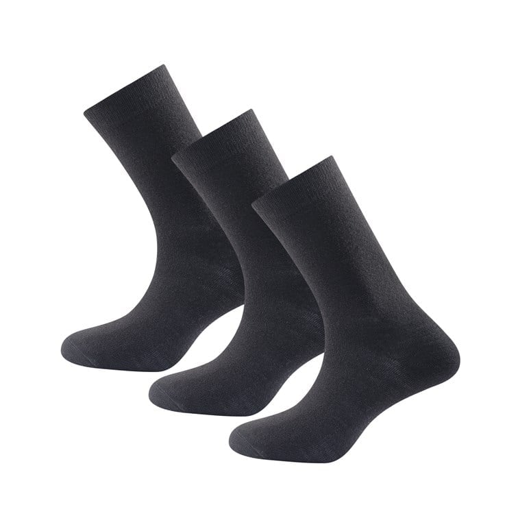 Strumpa Ull Devold 3-pack Daily svarta