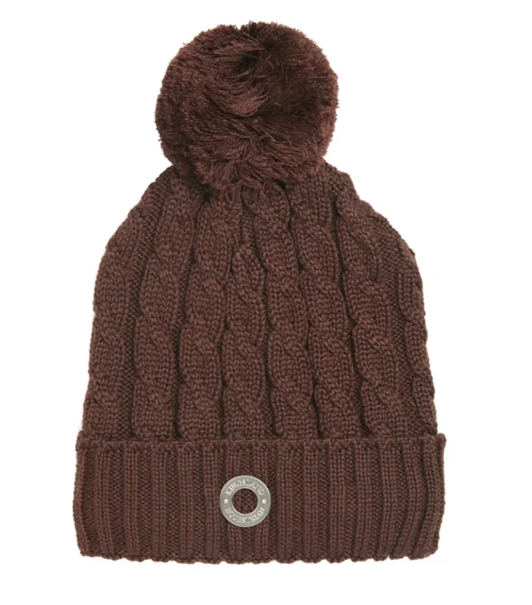 Mössa Semira, Cable Knitted, brun – Kingsland