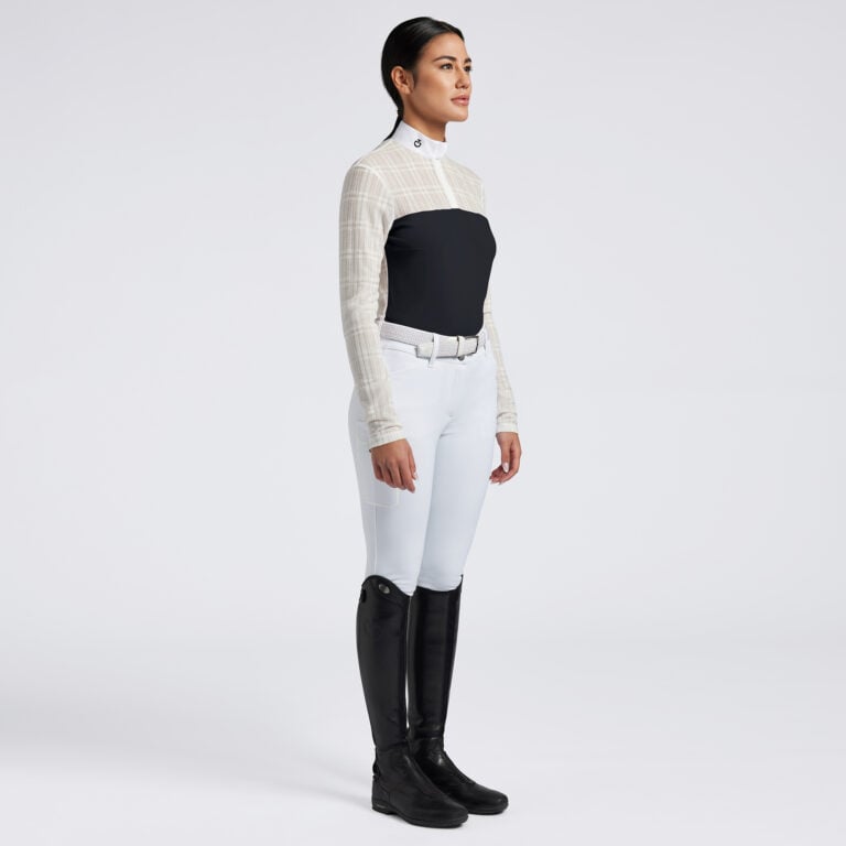Tävlingsskjorta Sheer Jacquard Jersey Zip, L