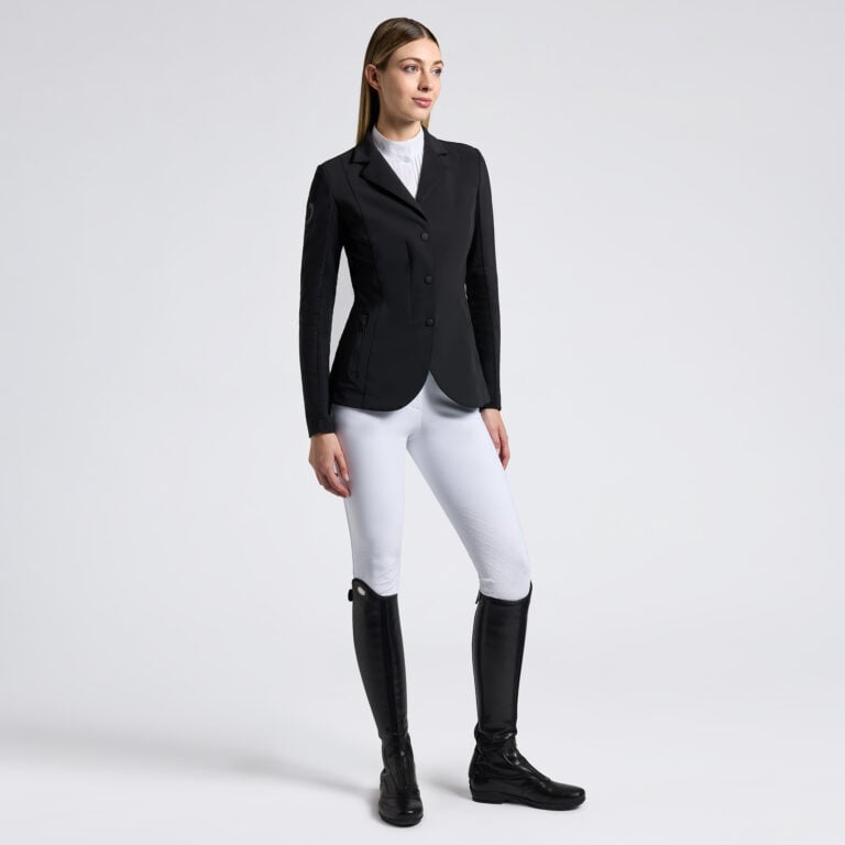 GP R-EVO Light Tech Knit Zip Riding Jacket, Svart – Cavalleria Toscana