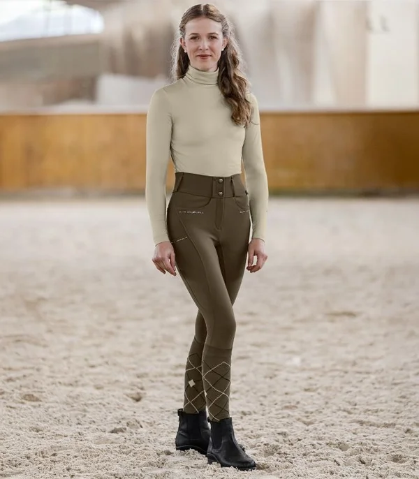 Waldhausen Mathilda Glam High waist Green Brown2