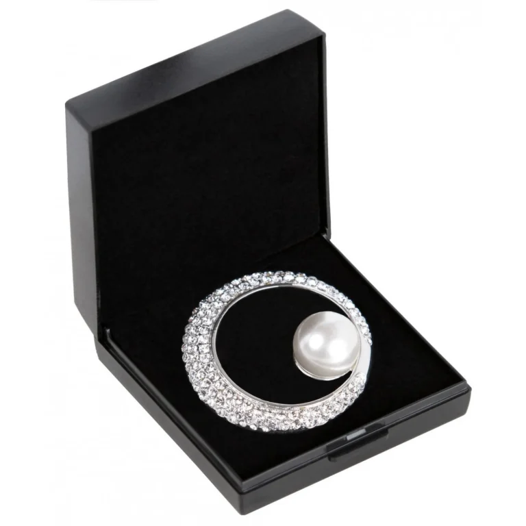 Plastrongnål De Luxe Crystal Cream pearl