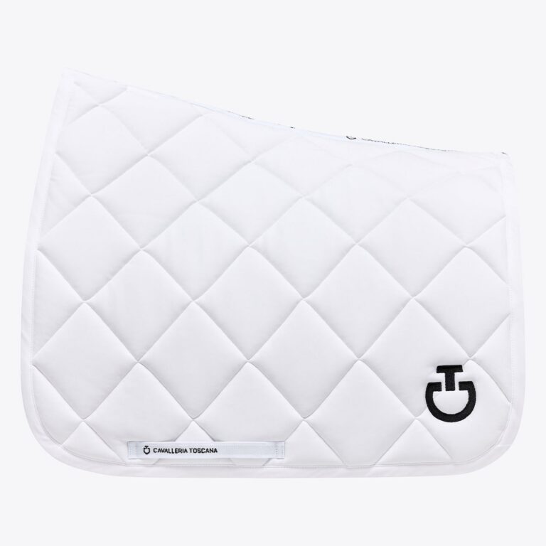 CT Diamond Quilted Jersey Dressyrschabrak, Vit – Cavalleria Toscana