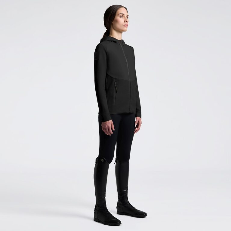 Tech Knit Softshell Jacket, jacquardtyg svart – Cavalleria Toscana