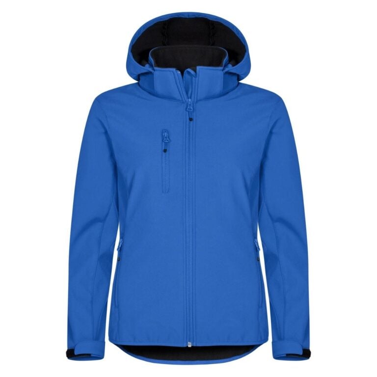 Classic Softshell Hoodie Dam, Royalblå