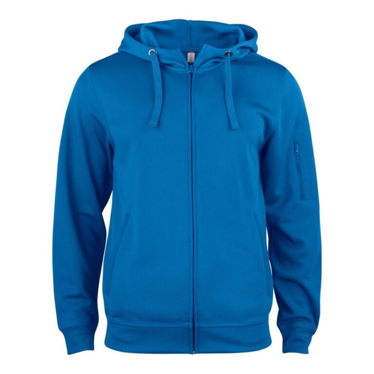 Basic Active Hoodie Full Zip Unisex Royalblå
