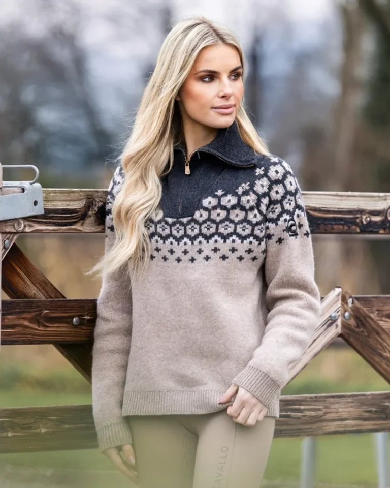 Tröja CavalLeara Pullover Halvzip – Cavallo