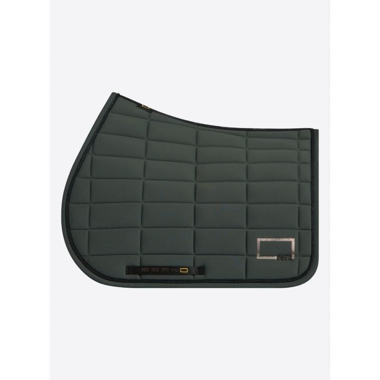 Hoppschabrak RG Jersey Saddle Pad Logo Strass, Deep Forest – Rider's Gene