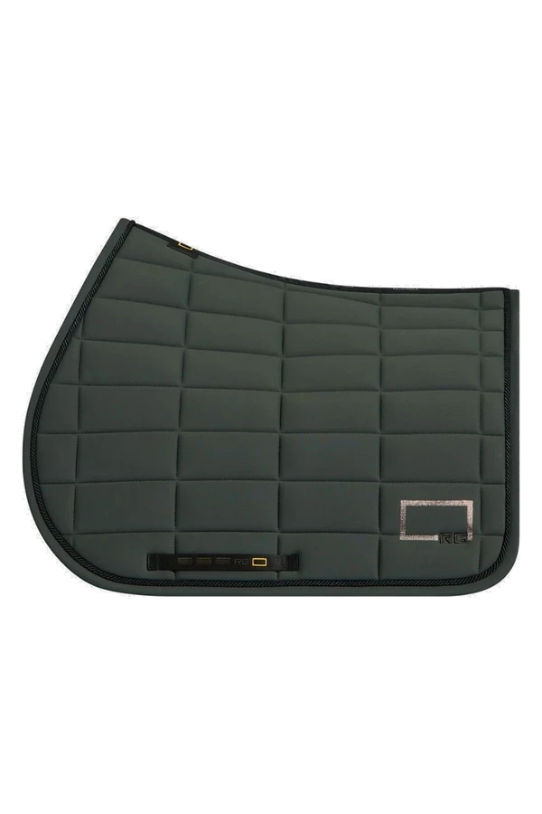 Hoppschabrak RG Jersey Saddle Pad Logo Strass, Deep Forest – Rider's Gene