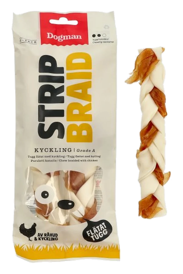 Hundgodis Chicken strip Braid – Dogman