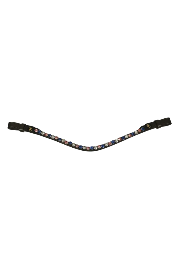 Pannband White/Blue/Pink crystals, brun – Santa Cruz of Scandinavia