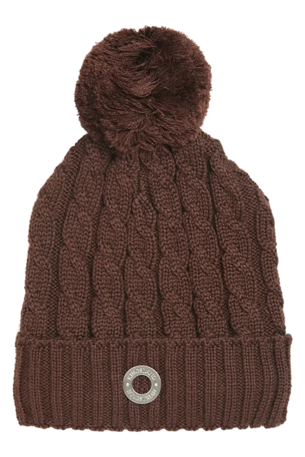 Mössa Semira, Cable Knitted, brun – Kingsland