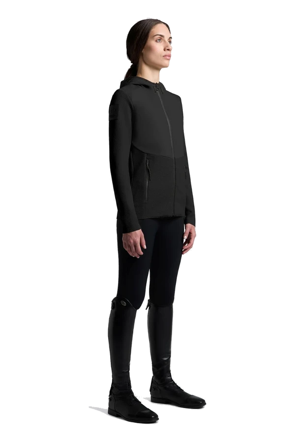 Tech Knit Softshell Jacket, jacquardtyg svart – Cavalleria Toscana