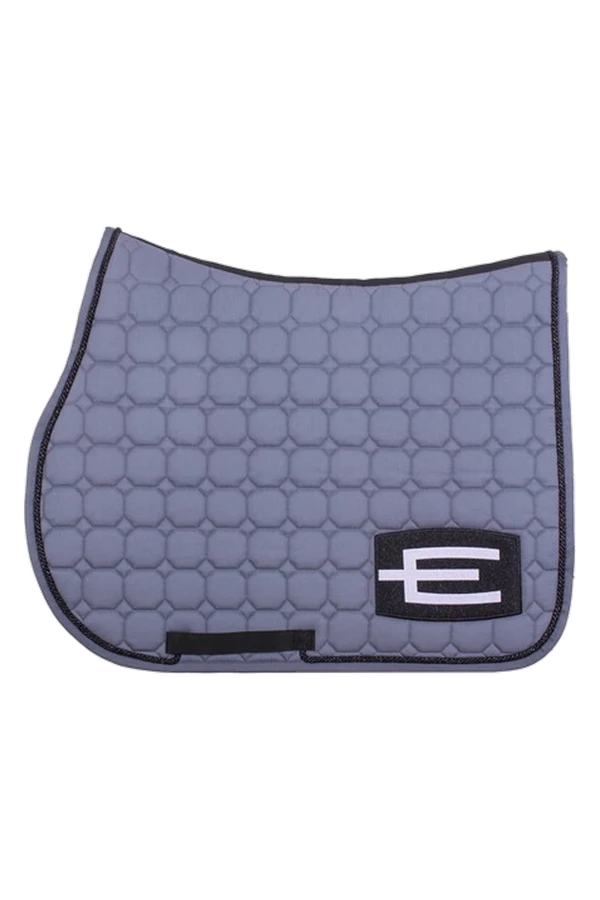 Hoppschabrak Octagon E-logga grey glitter black-white – Equiline