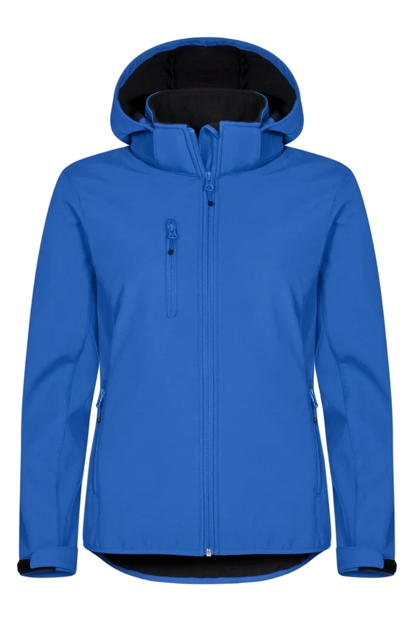 Classic Softshell Hoodie Dam, Royalblå